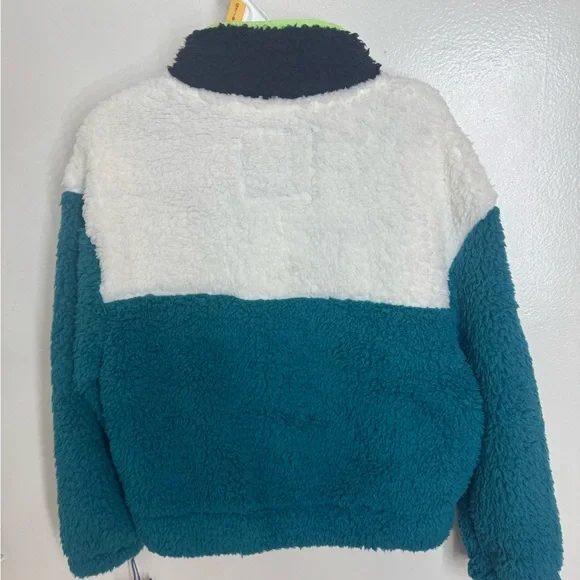 Justice Black, White, and Teal Puffer Jacket - Picture 4 of 4